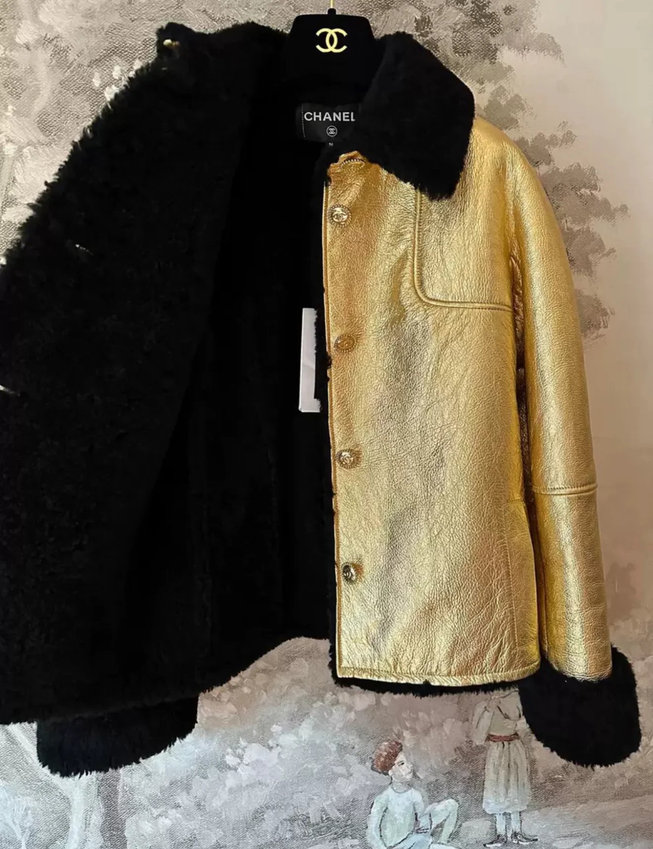 Chanel 22B Gold & Black Blouson - Image 2