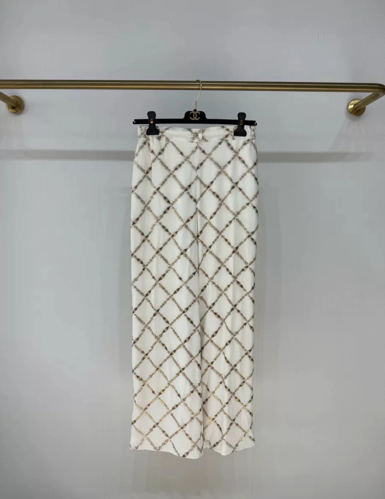 Chanel 22B silk wide-leg pants