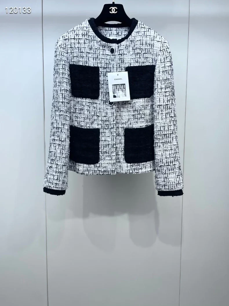 Chanel 22C Black and White Jacket