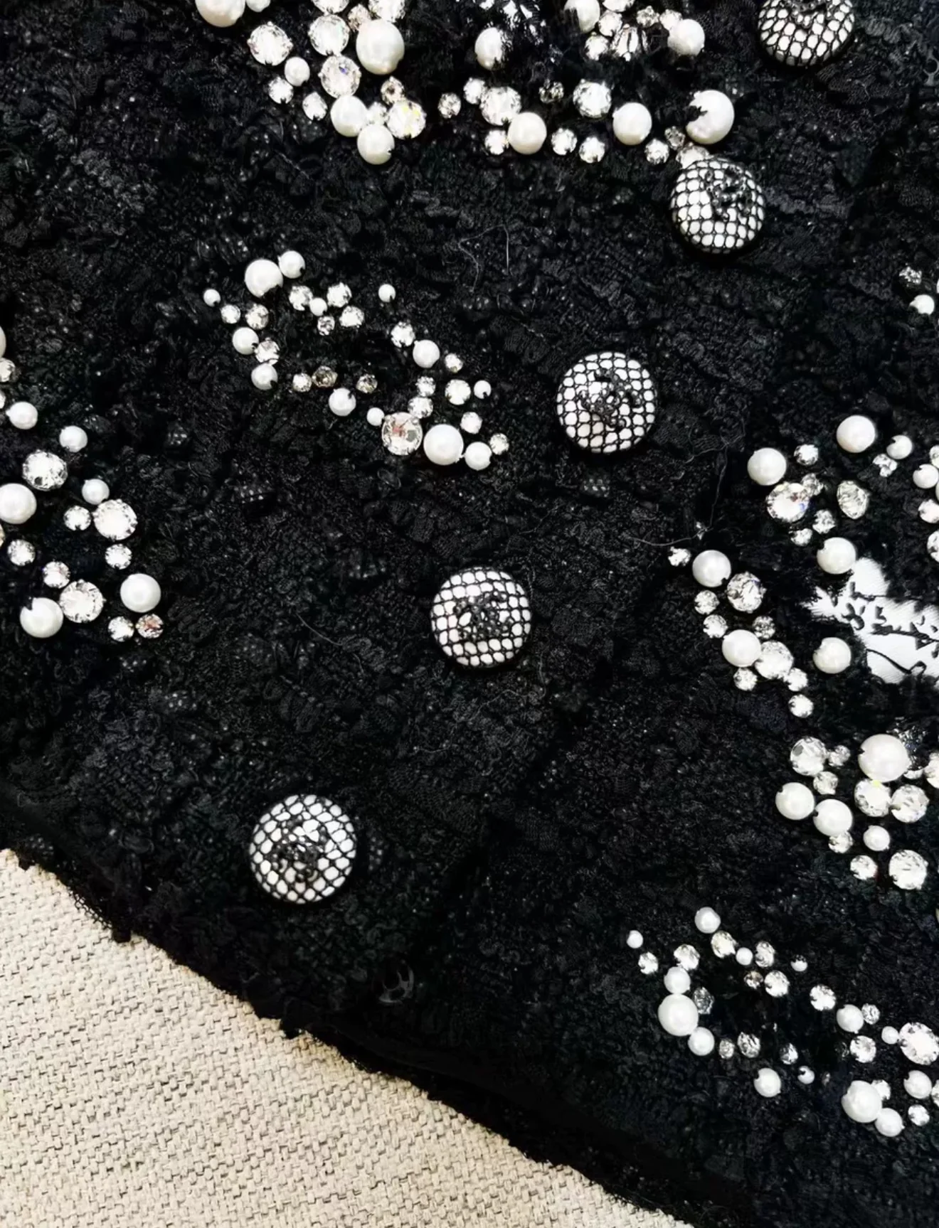 Chanel 22C Black Tweed Crop Top - Image 4