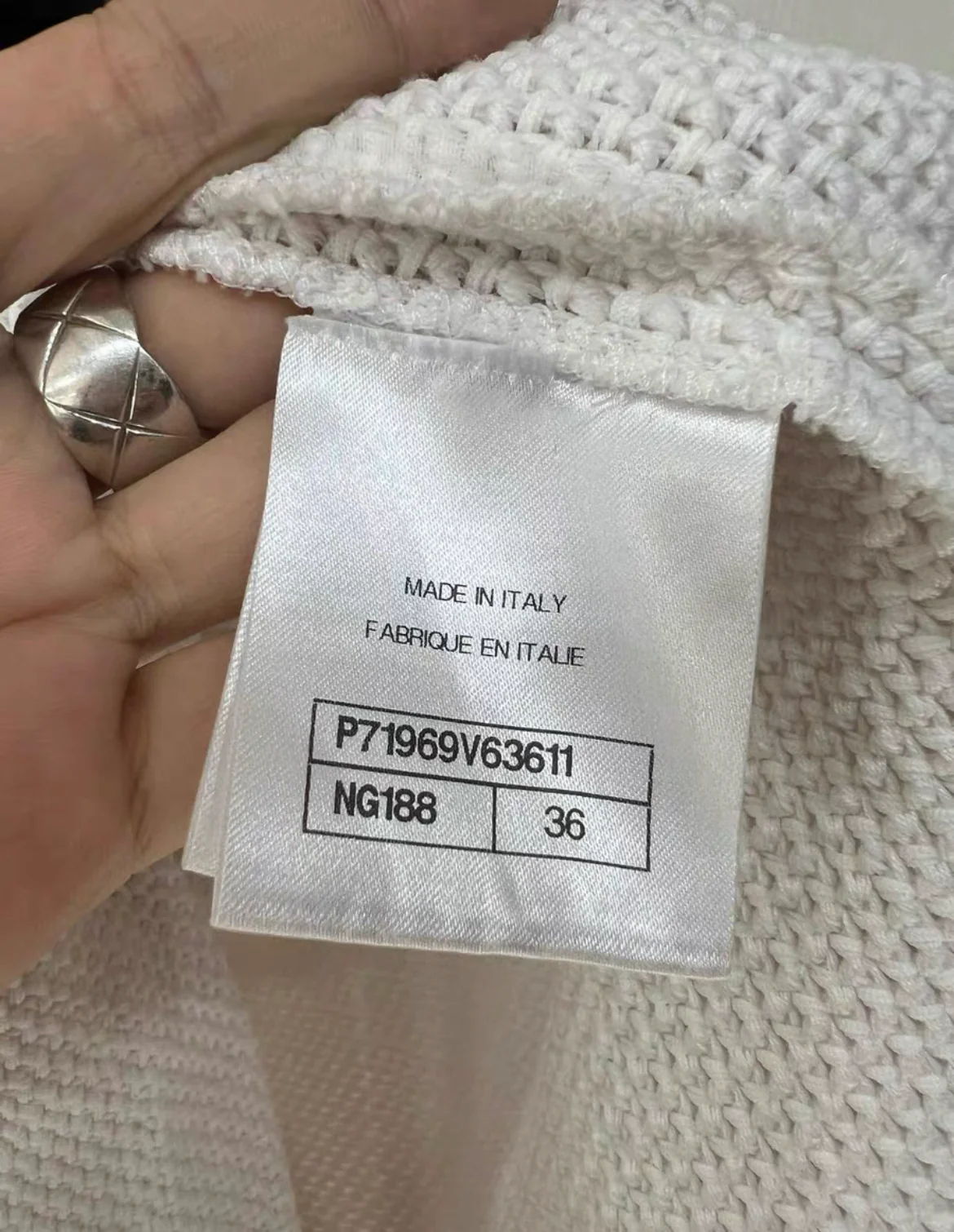 Chanel 22C Black voile collar white dress size 36 - Image 6