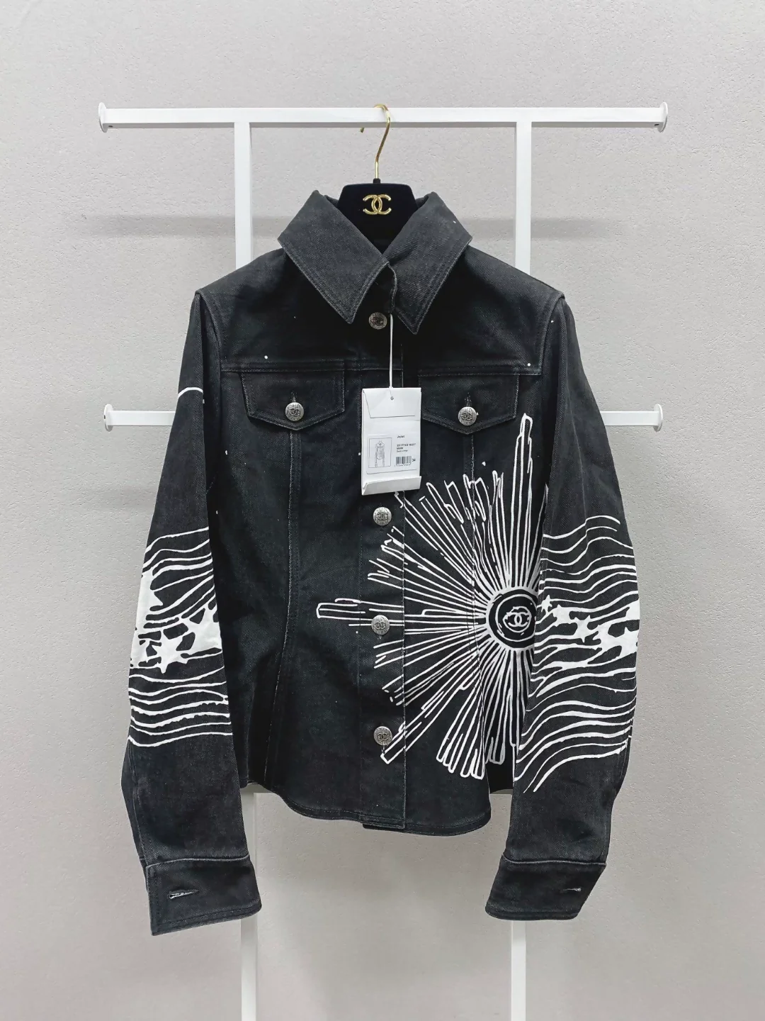 Chanel 22C black denim jacket