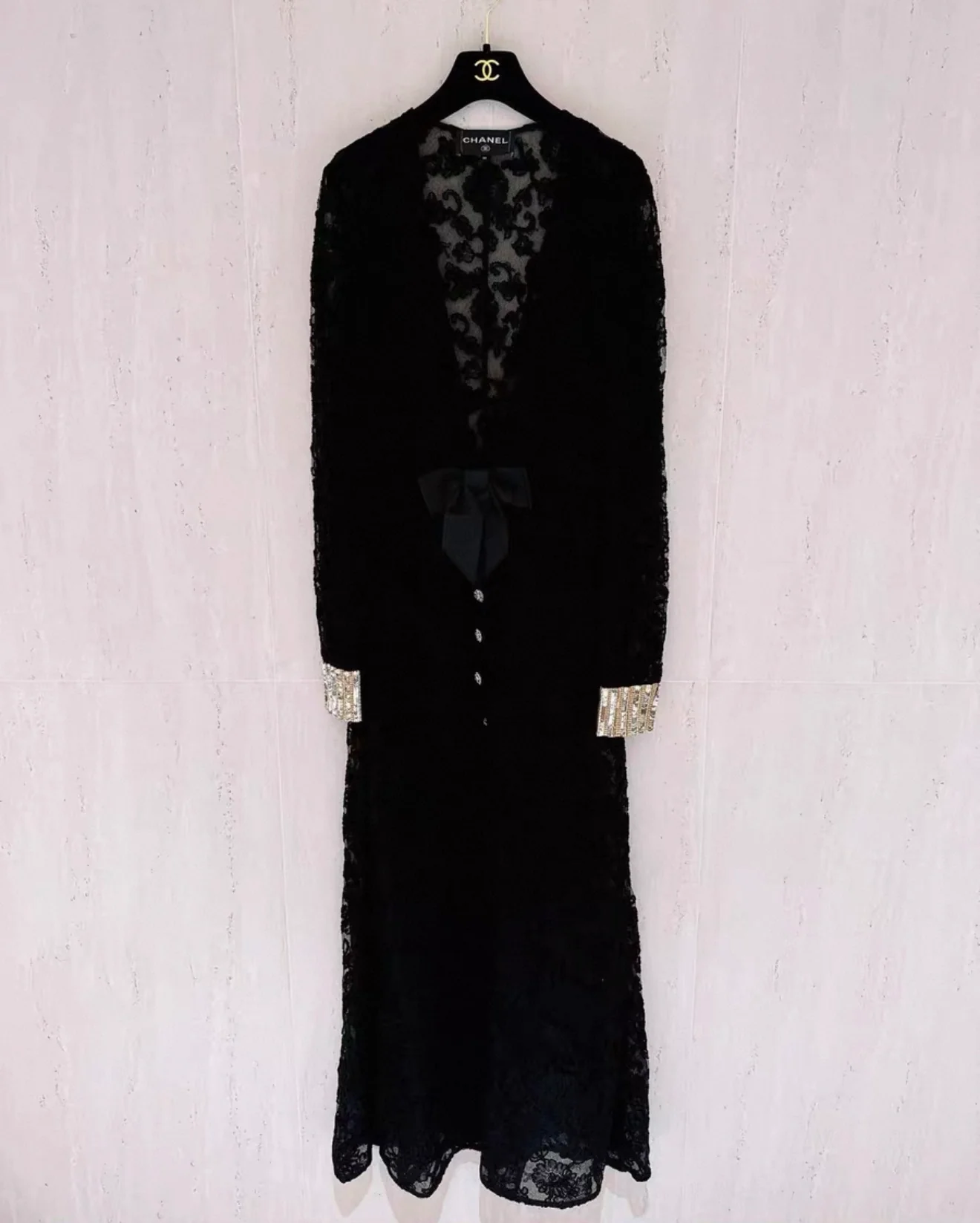 Chanel 22K Embossed Embroidered Lace Dress - Image 3