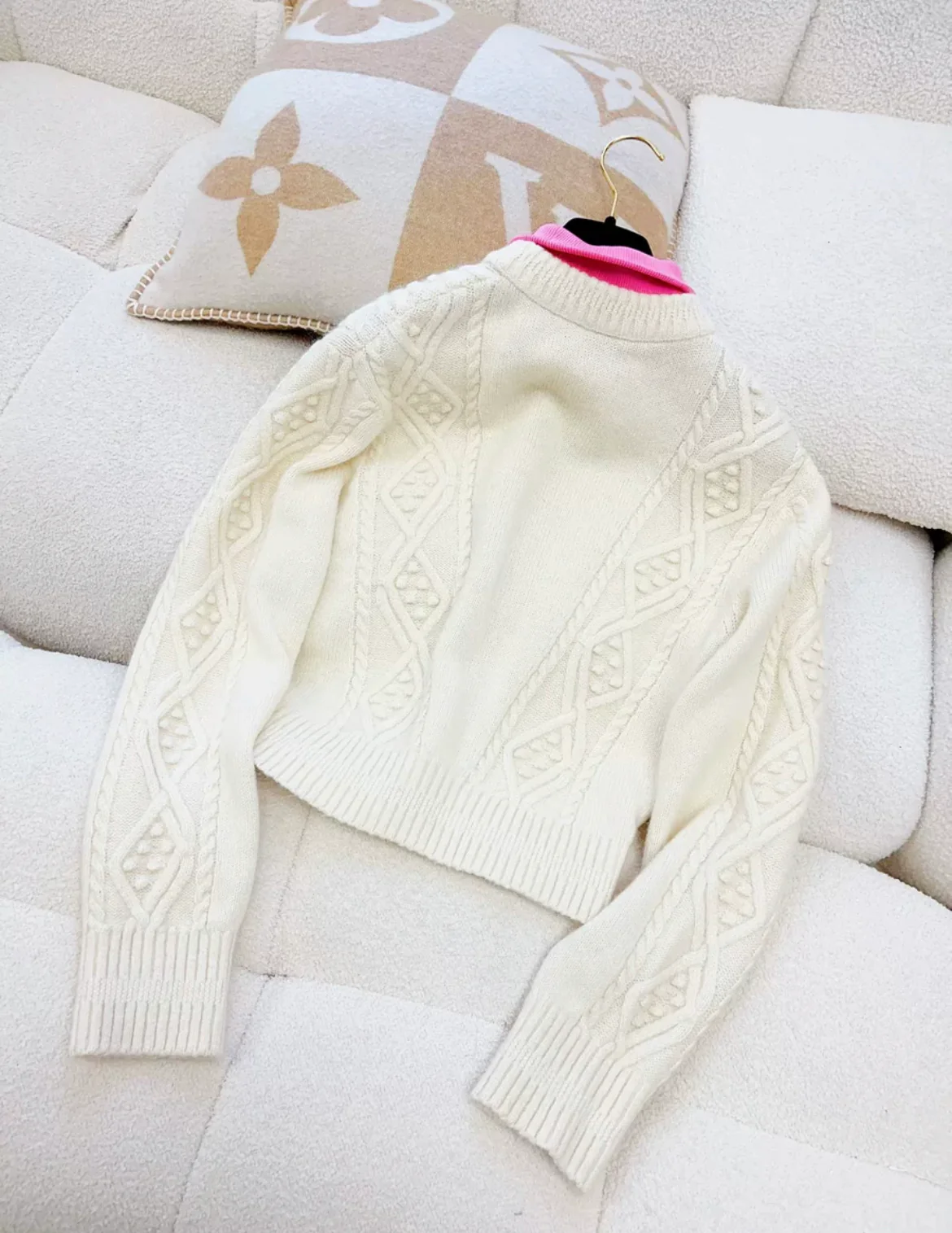Chanel 22N Ecru, Pink Sweater size 36 - Image 4