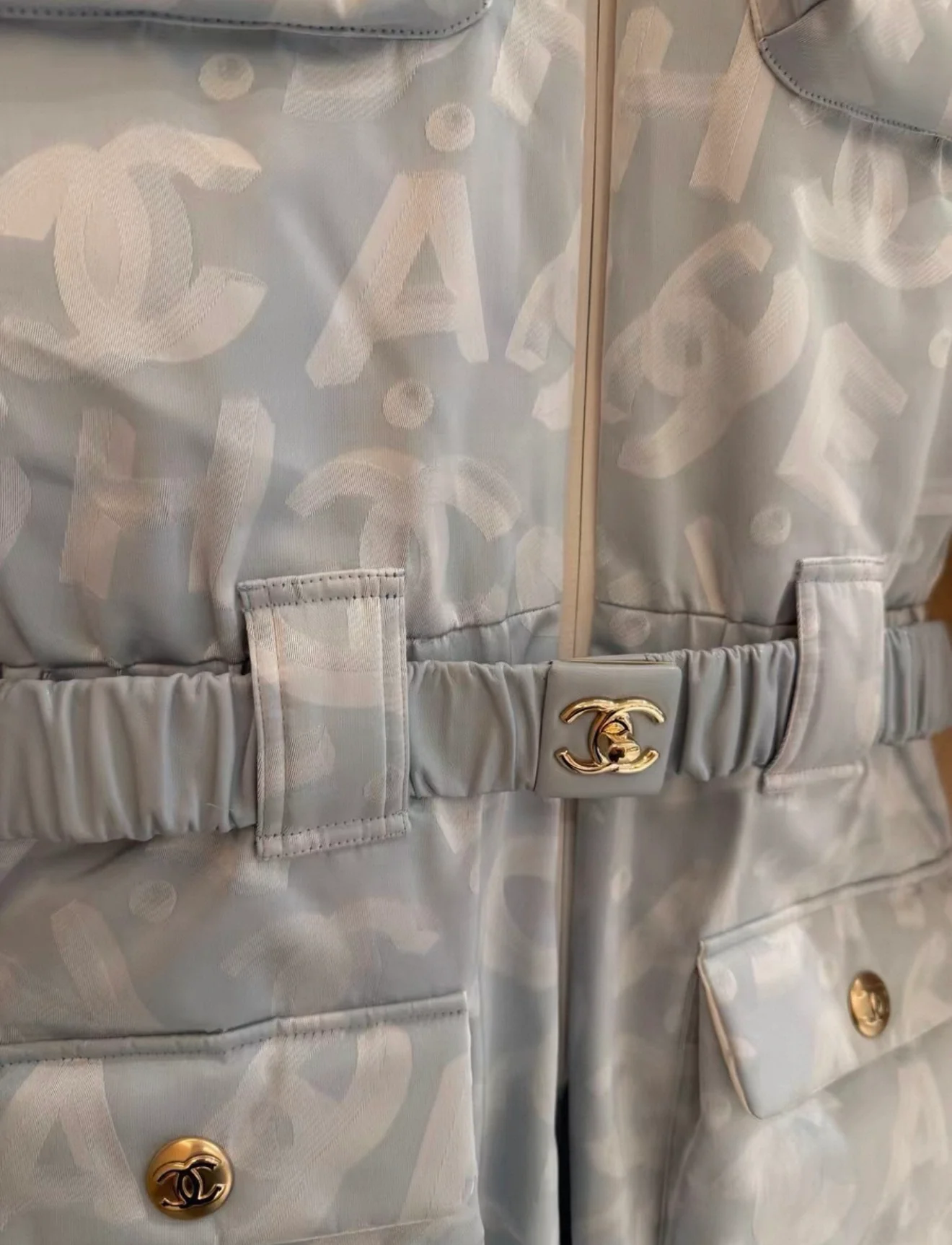 Chanel 22N Light Blue Jumpsuit - Image 3