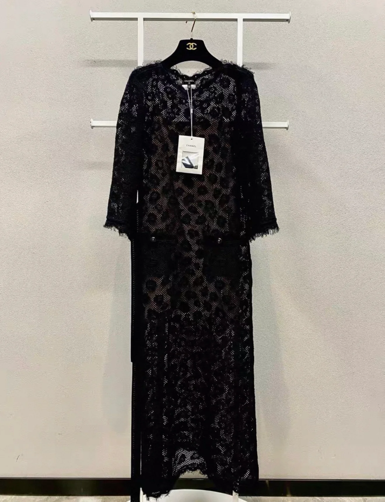 Chanel 22P Black cotton long dress - Image 2