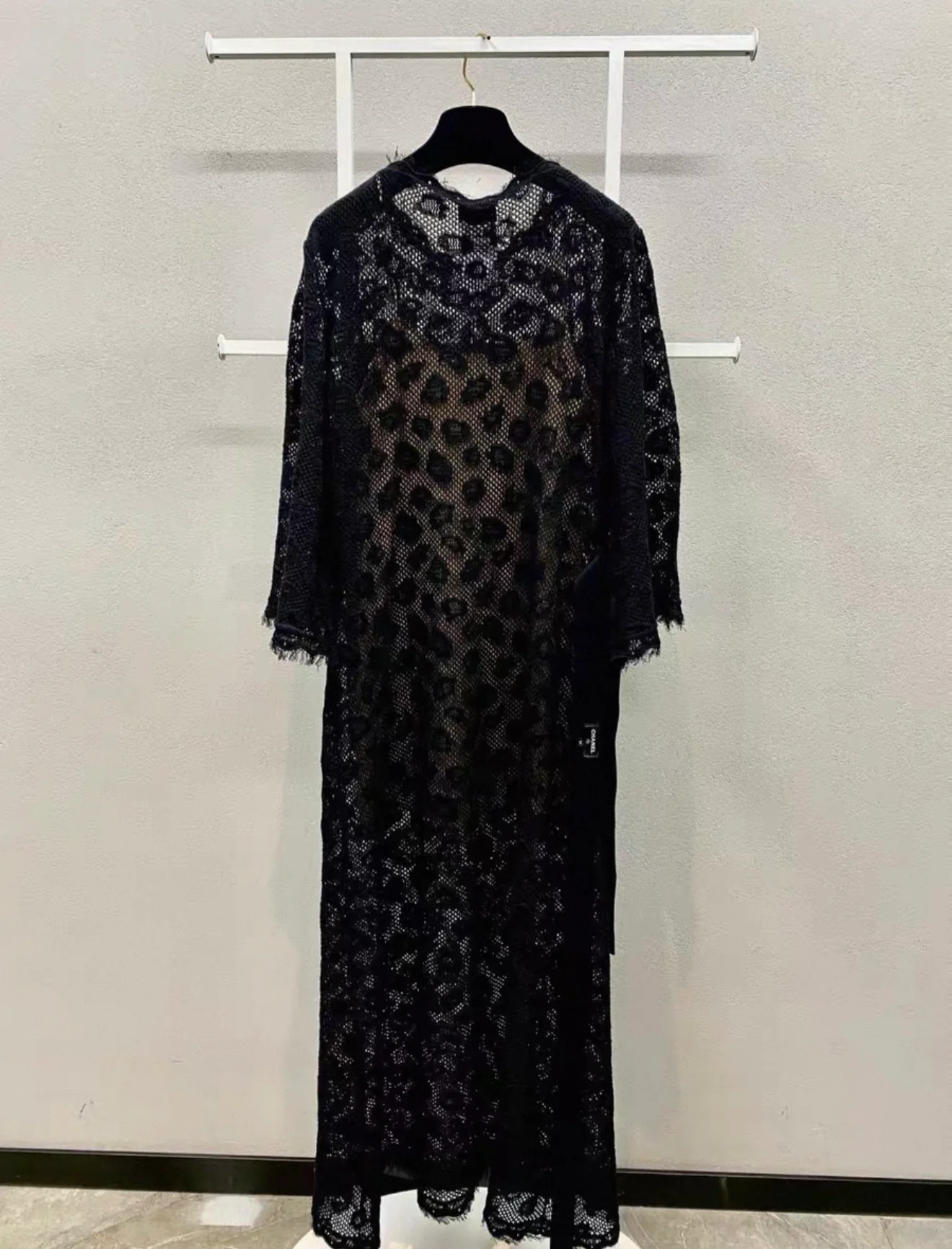 Chanel 22P Black cotton long dress - Image 3