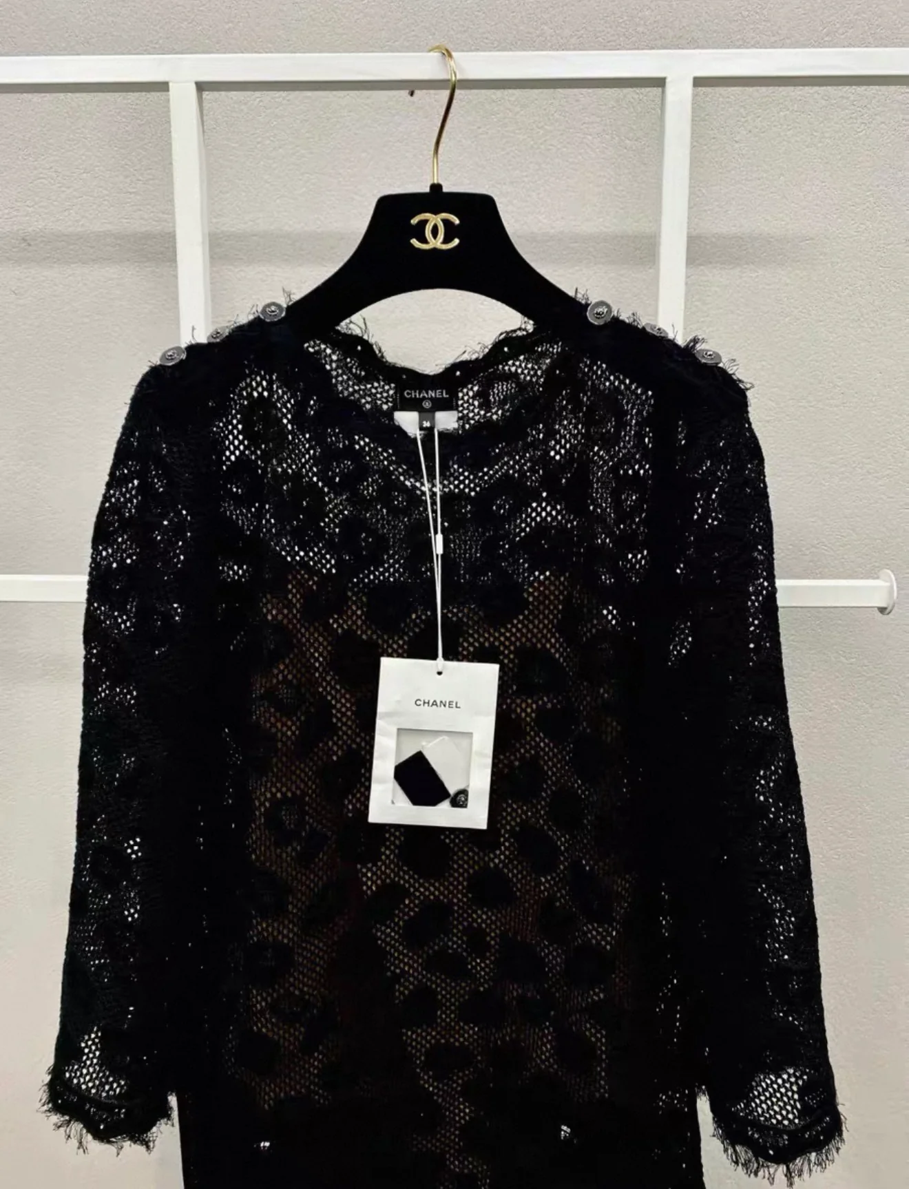 Chanel 22P Black cotton long dress - Image 4