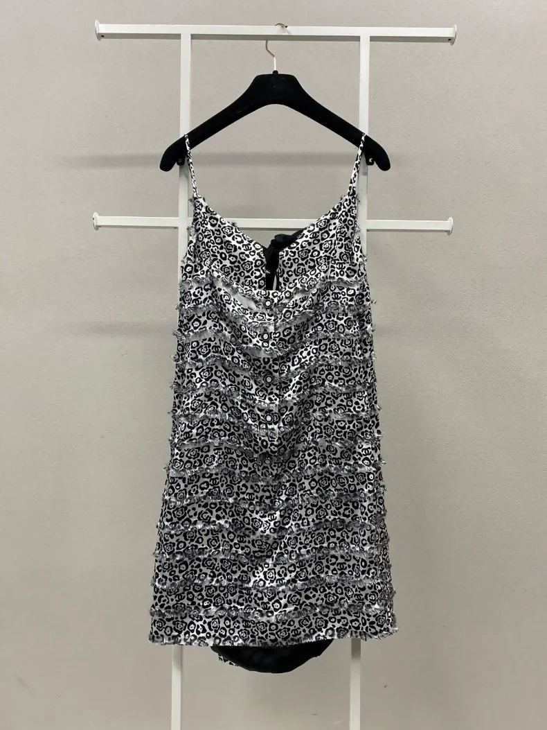 Chanel 22P Camellia leopard Bow Slip Dress - Image 2