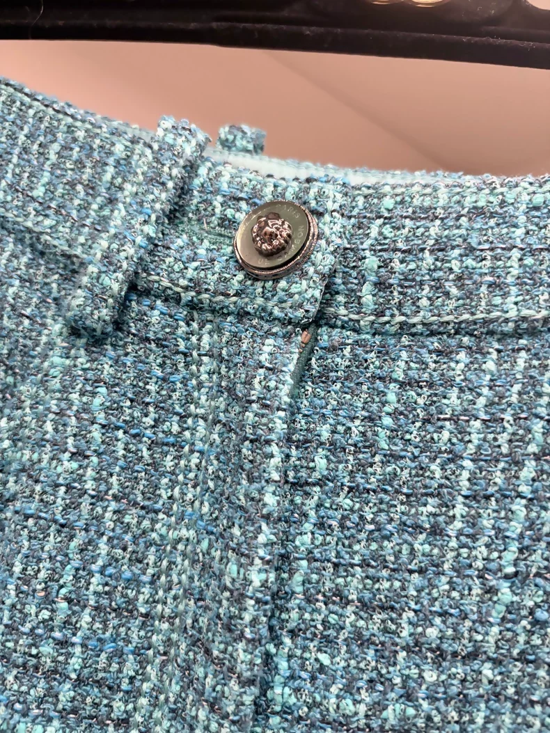 Chanel 22P Blue Tweed pants - Image 2