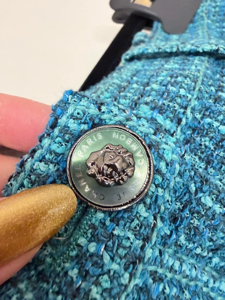 Chanel 22P Blue Tweed pants - Image 6