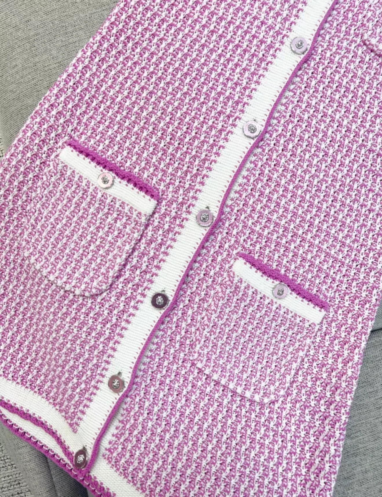 Chanel 22p pink cotton knitted dress - Image 5