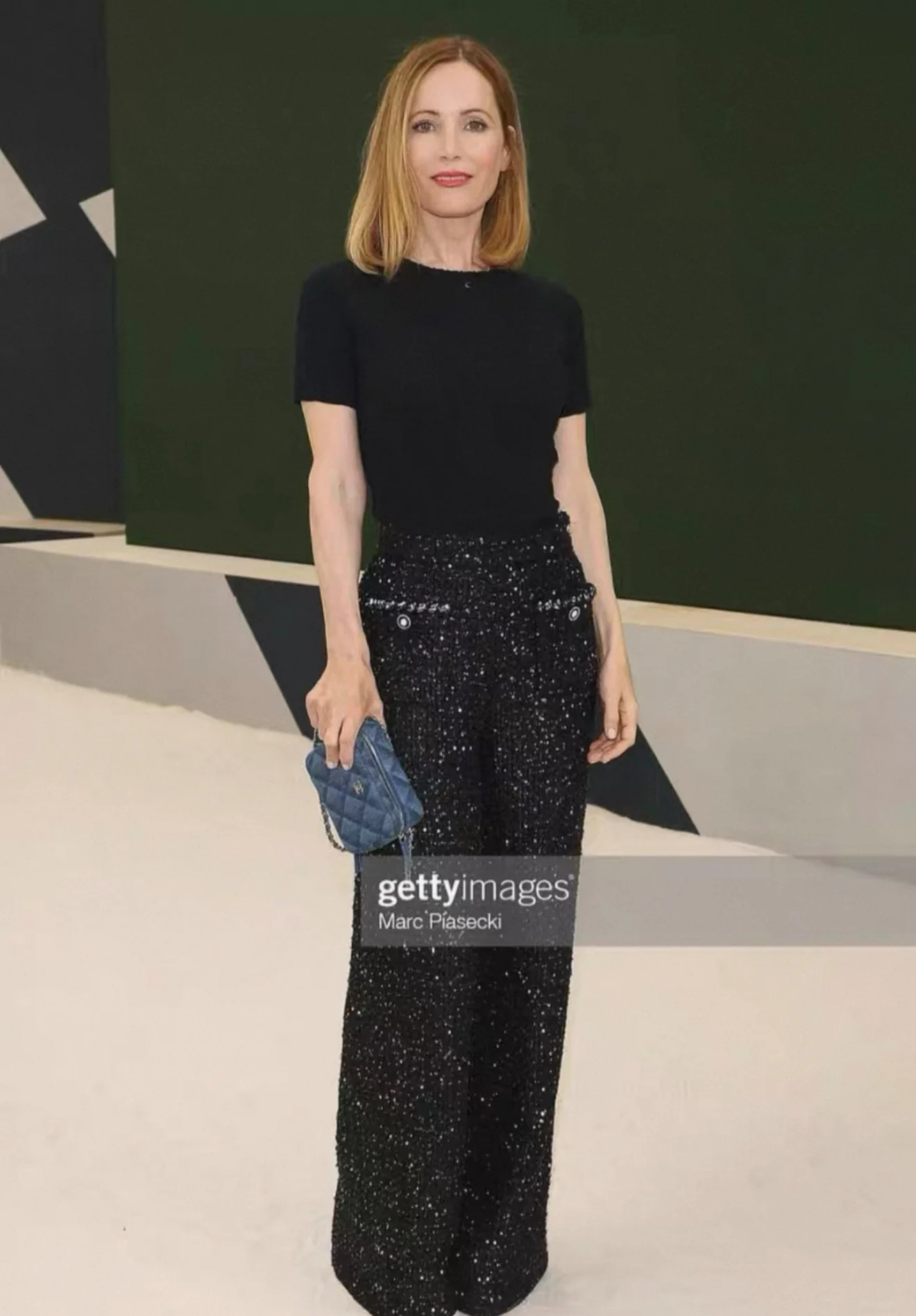 Chanel 22P Sequinned Wide-Leg Pants F36 - Image 2