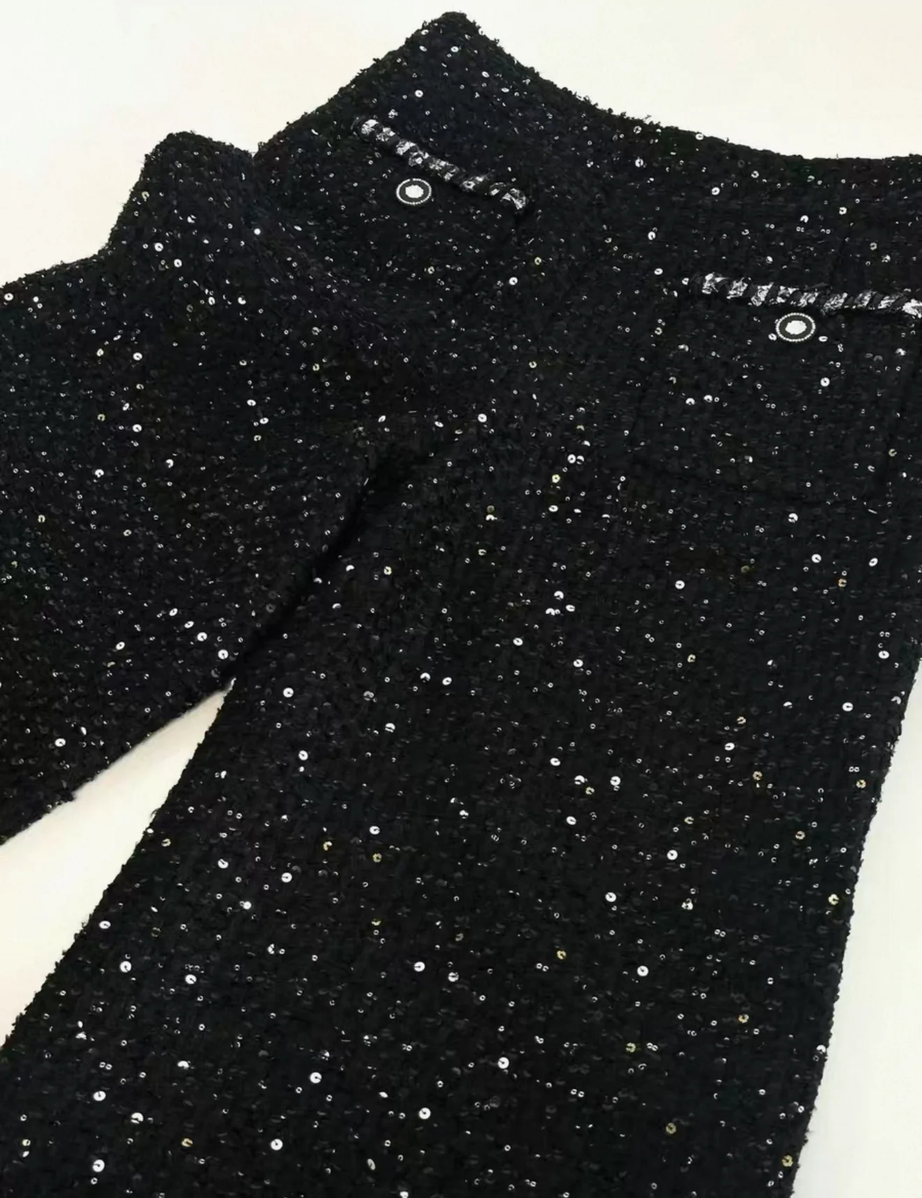 Chanel 22P Sequinned Wide-Leg Pants F36 - Image 8