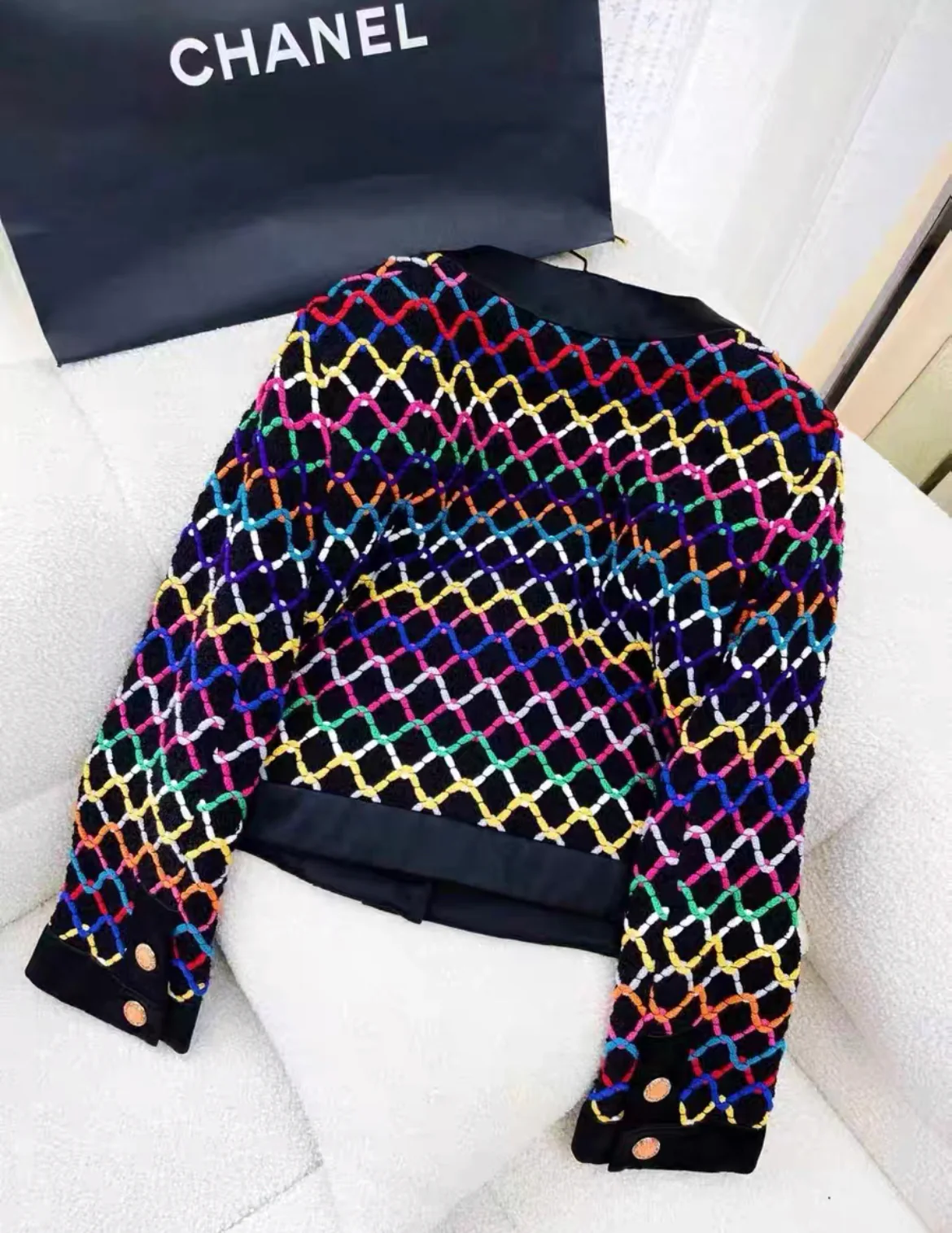 Chanel 22S black & Multicolor jacket size 36 - Image 4