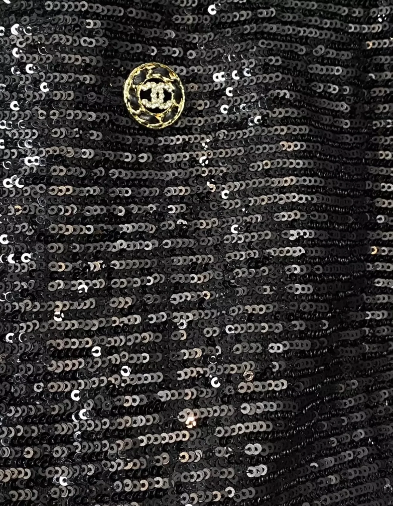 Chanel 22S Glittered Tulle Black Dress - Image 3