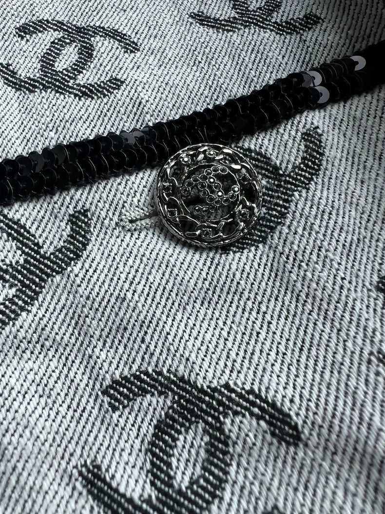 Chanel 22s grey denim cc logo jacket - Image 3