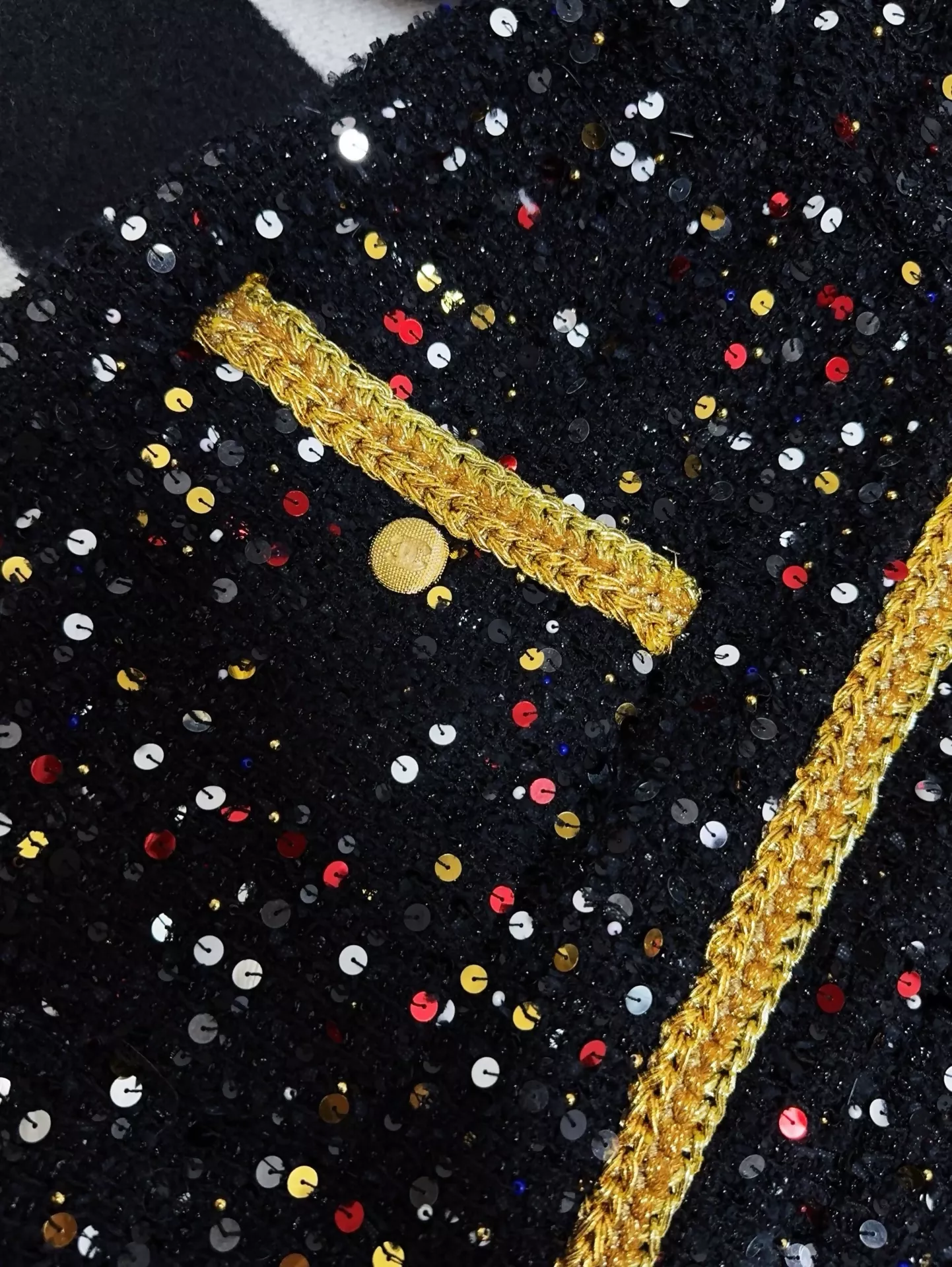 Chanel 22S black and gold dress - Image 3