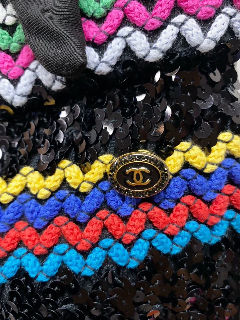 Chanel 22s skirt with multicolored sequins - Image 7