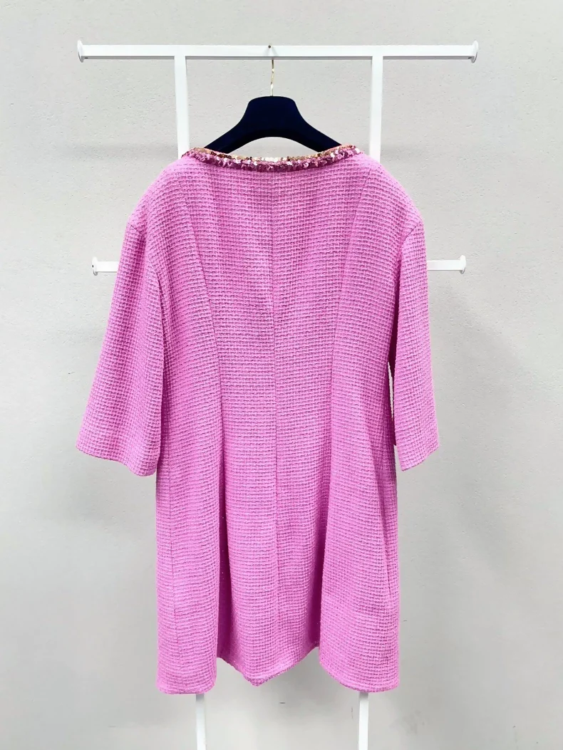 Chanel 22S pink tweed dress - Image 2