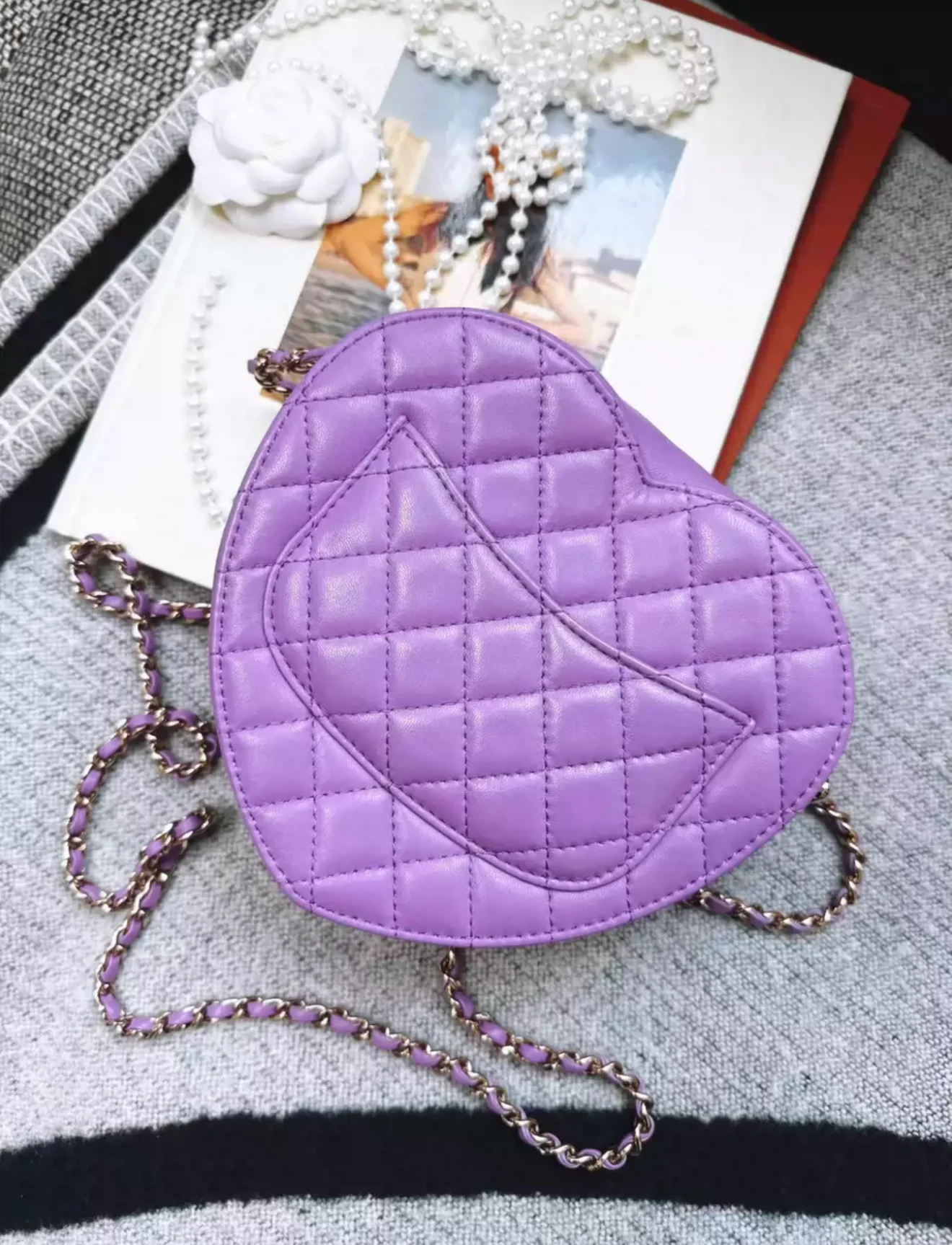 Chanel 22S Purple Heart Bag large - Image 2