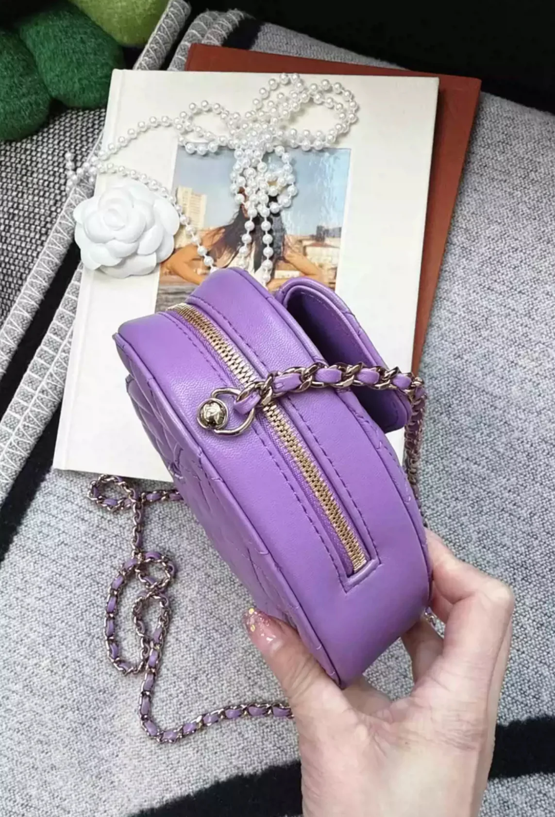 Chanel 22S Purple Heart Bag large - Image 4