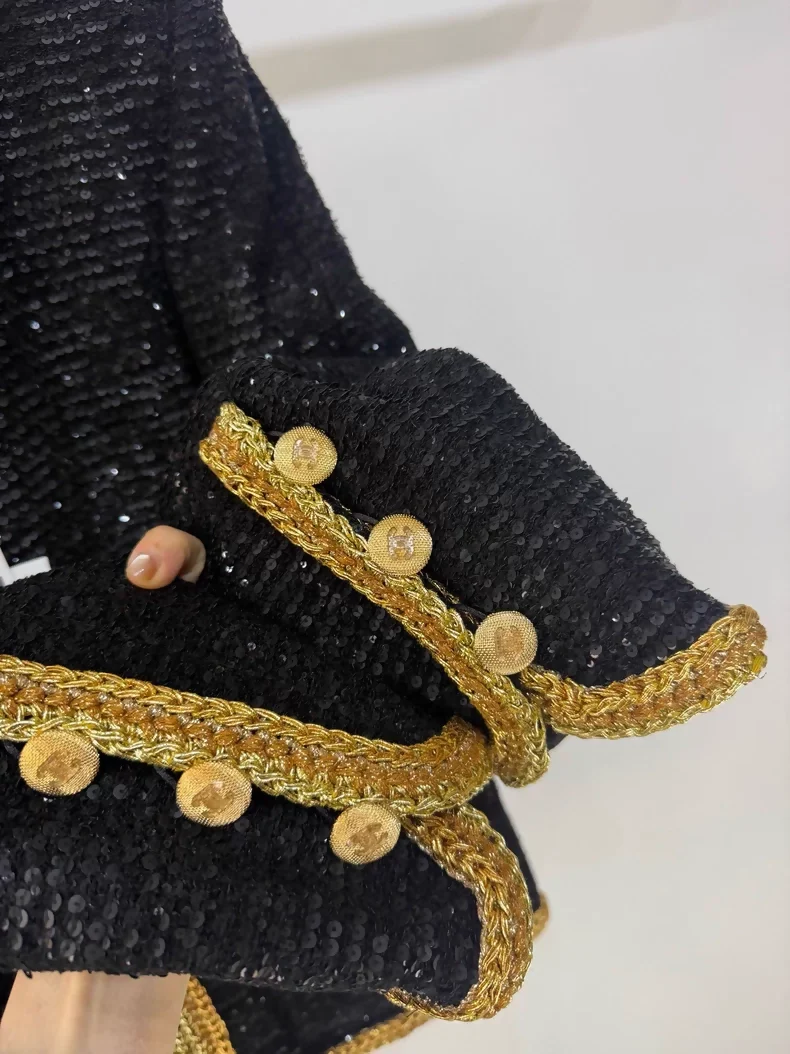 Chanel 22S sequined black and gold jacket - Image 3