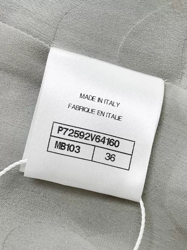Chanel 22S grey denim CC dress - Image 6