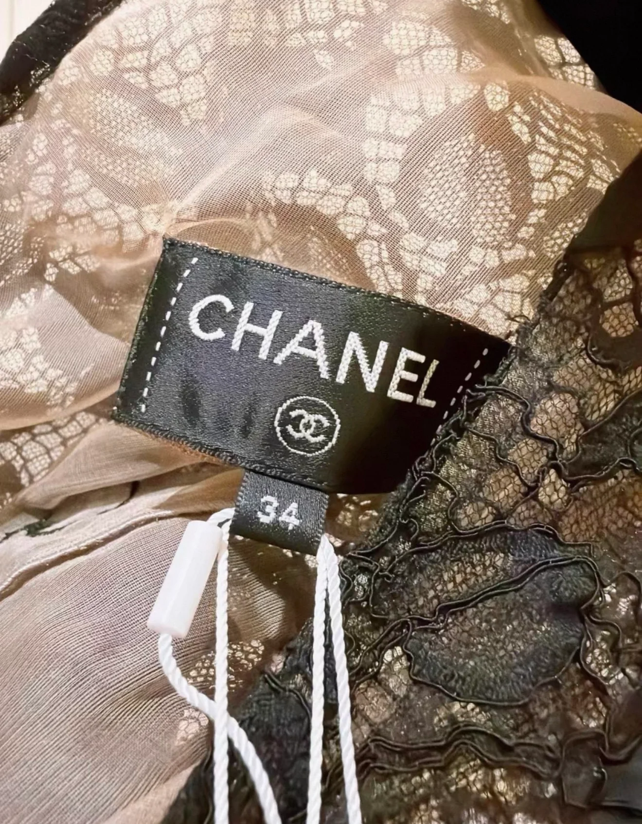 Chanel 23A Black Lace Cover-Up Dress - Image 7