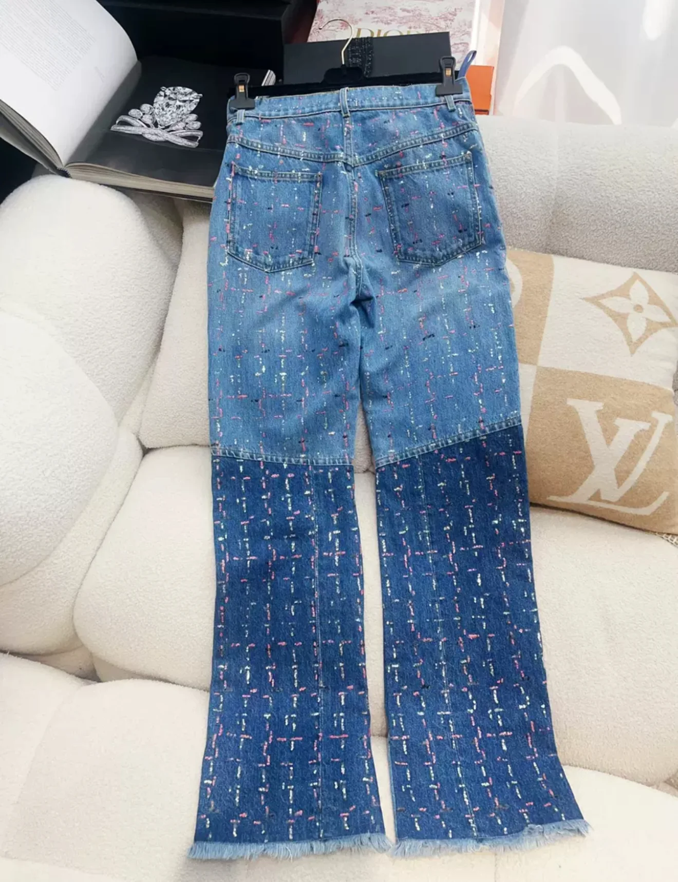 Chanel 23A colourful Flare jeans - Image 4