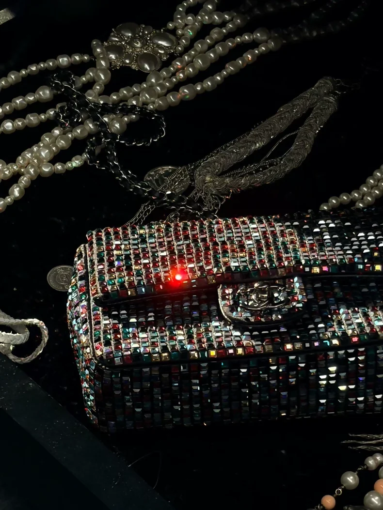 Chanel 23A mini flap CF Chain with Colored Crystals - Image 2