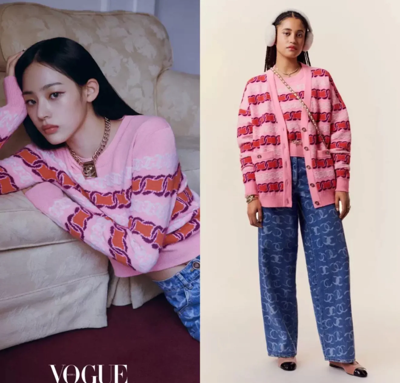 Chanel 23B Pink Cashmere Cardigan - Image 3