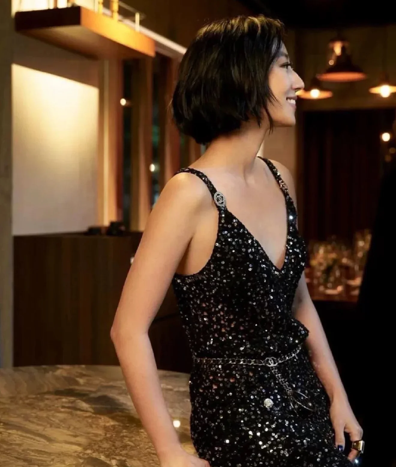 Chanel 23C Black Sequin Jumpsuit - Image 8