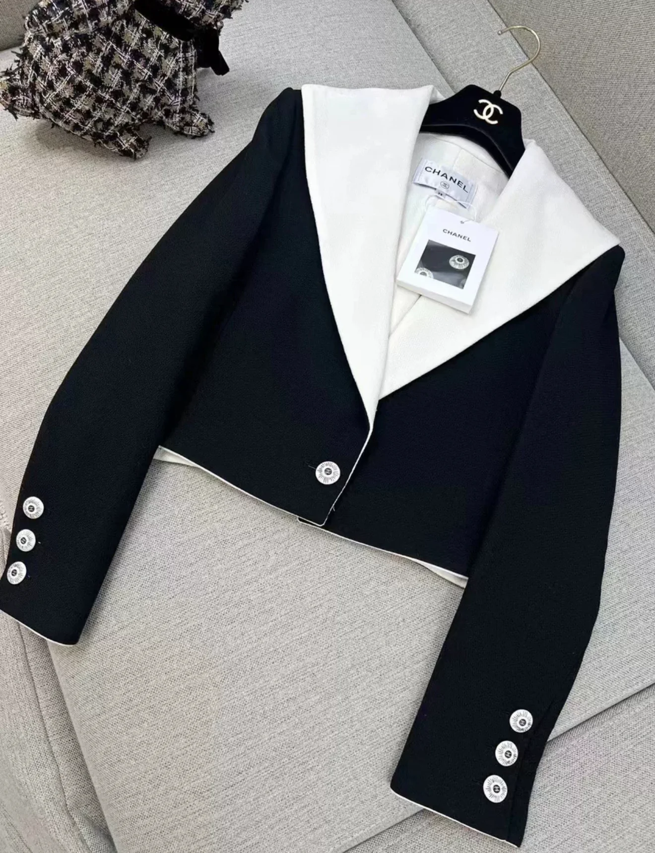 Chanel 23C Black & White Jacket