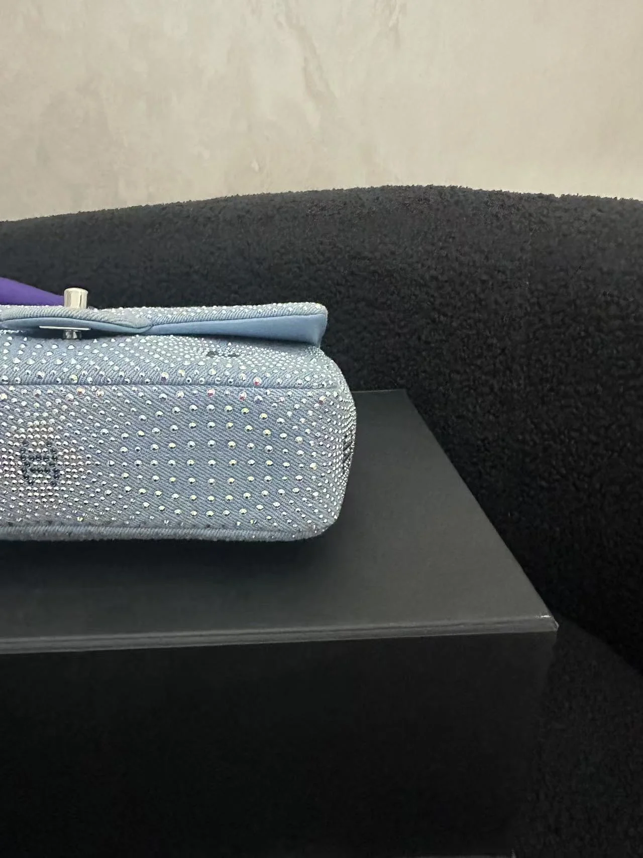 Chanel 23C Denim with crystals Evening flap bag - Image 5