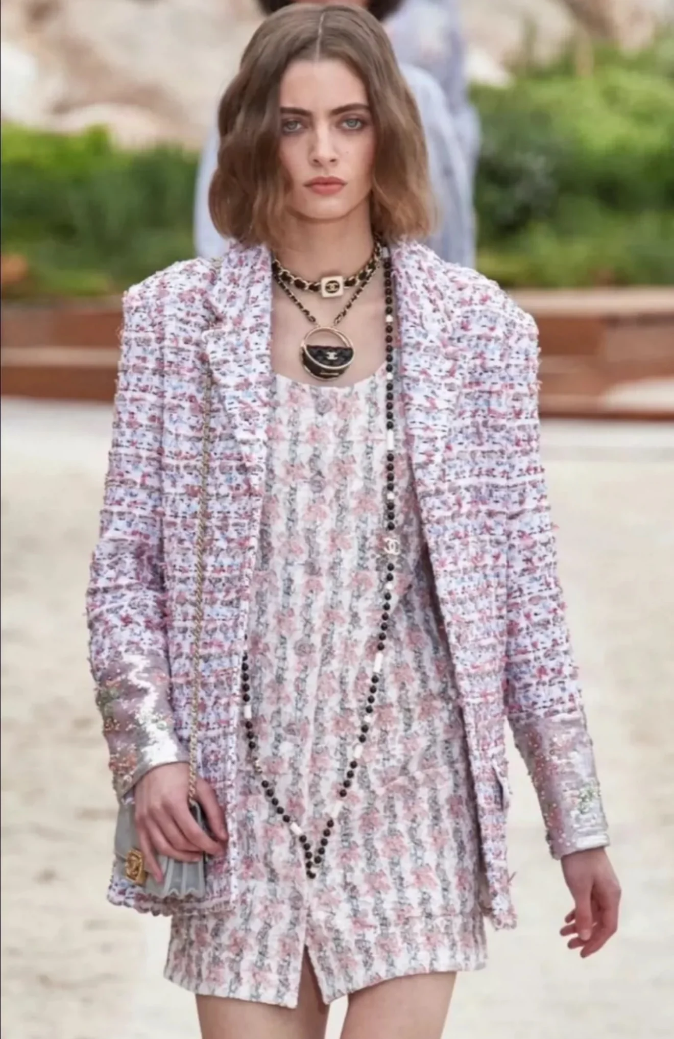 Chanel 23C Ecru/Multicolor Tweed Jacket - Image 2