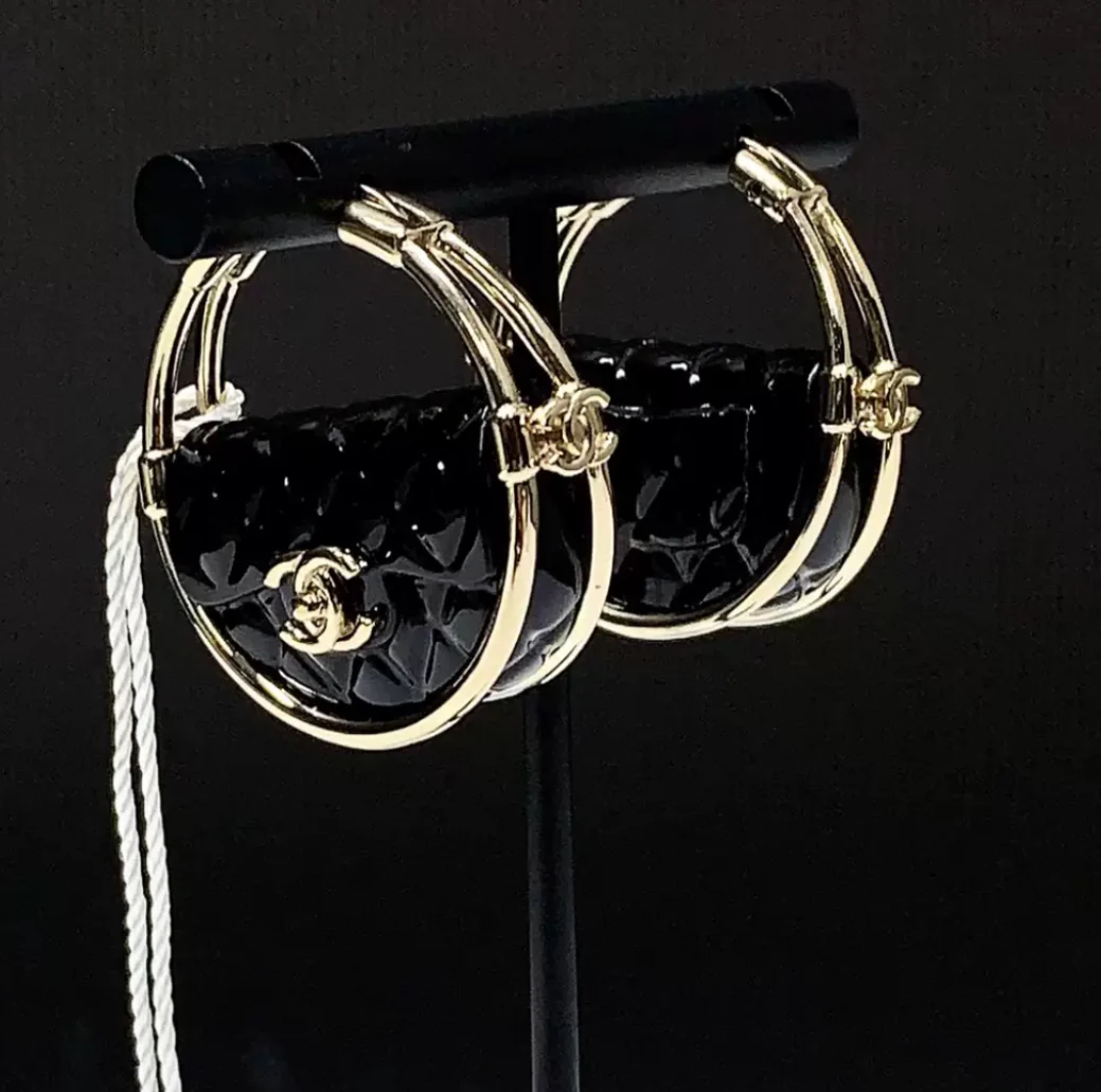 Chanel 23c hula hoop long earrings - Image 2
