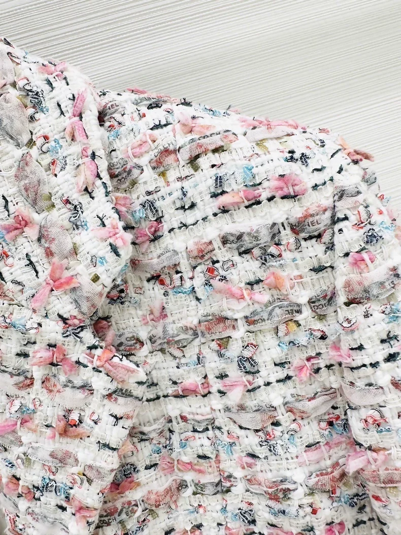 Chanel 23C pink sequined tweed jacket - Image 3