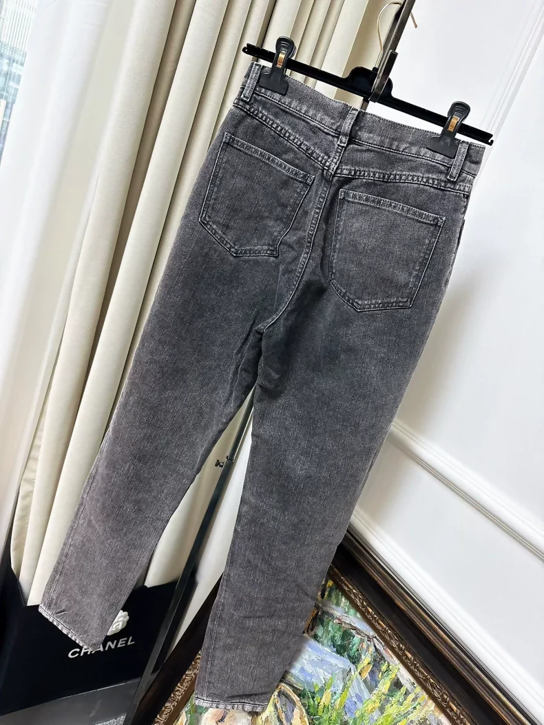 Chanel 23C smoky grey double-C jeans - Image 2