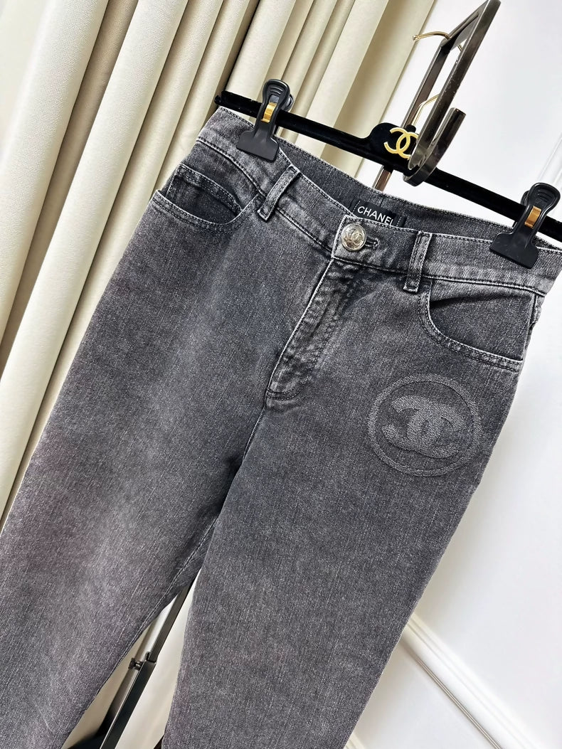Chanel 23C smoky grey double-C jeans - Image 5