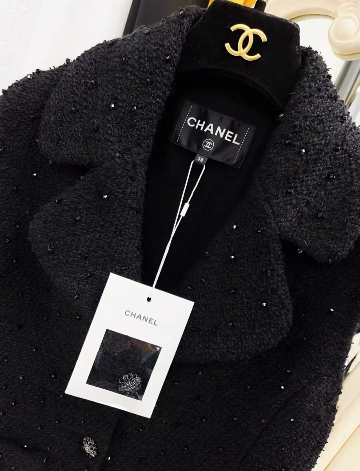 Chanel 23k black tweed vest size 38 - Image 2