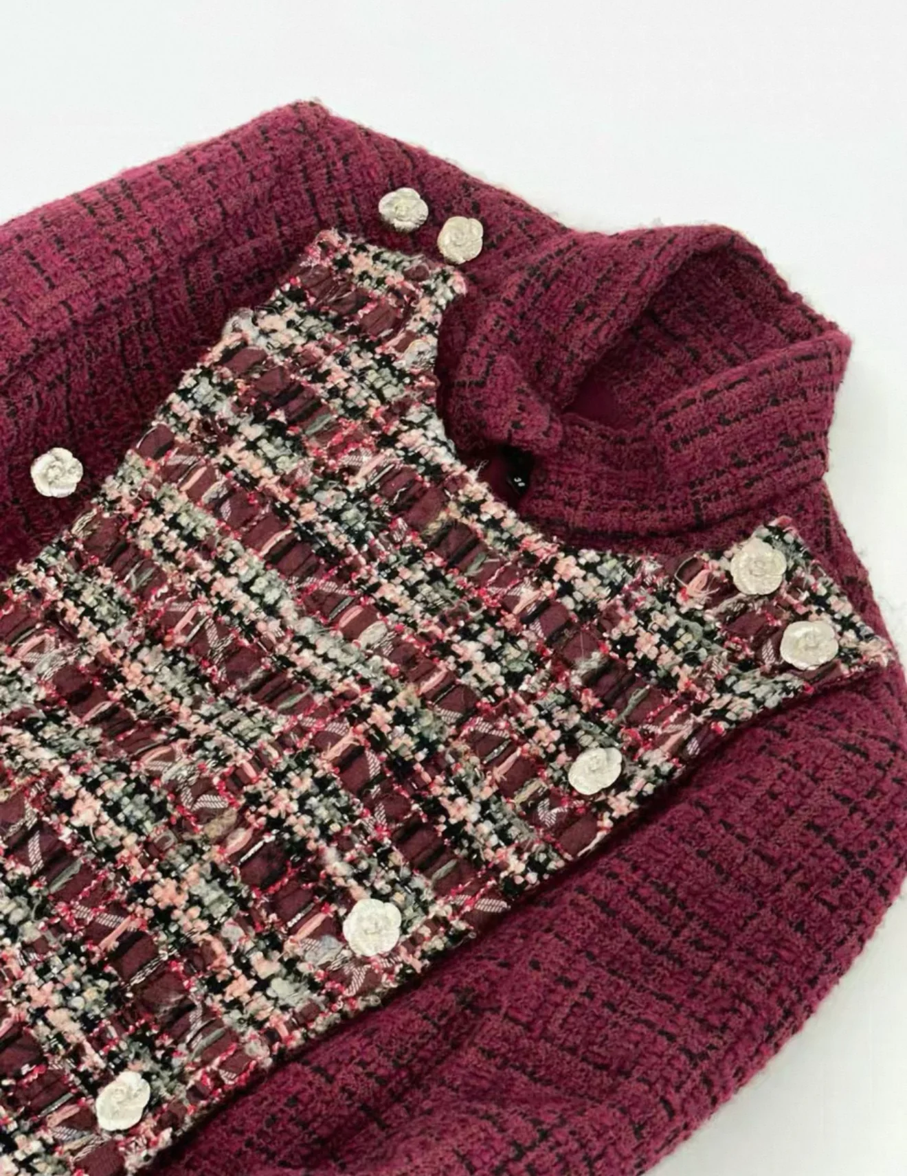 Chanel 23k Burgundy tweed Cardigan 38FR - Image 5