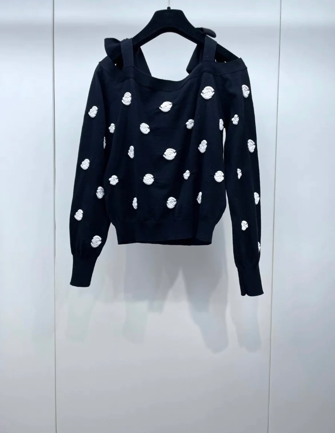 CHANEL 23K CAMÉLIA OFF SHOULDER TIE TOP Size 34 - Image 2