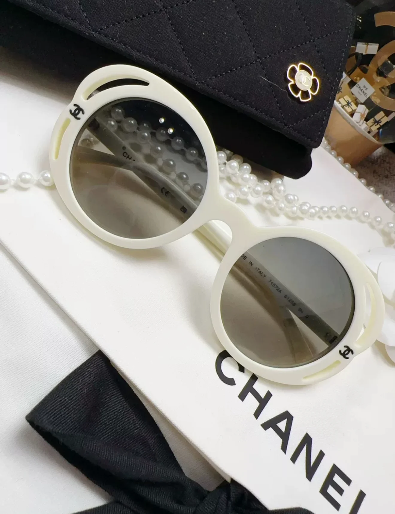 Chanel 23K ecru sunglasses