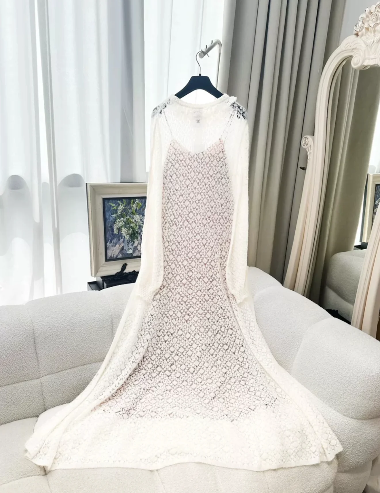 Chanel 23K Ecru wool dress - Image 3