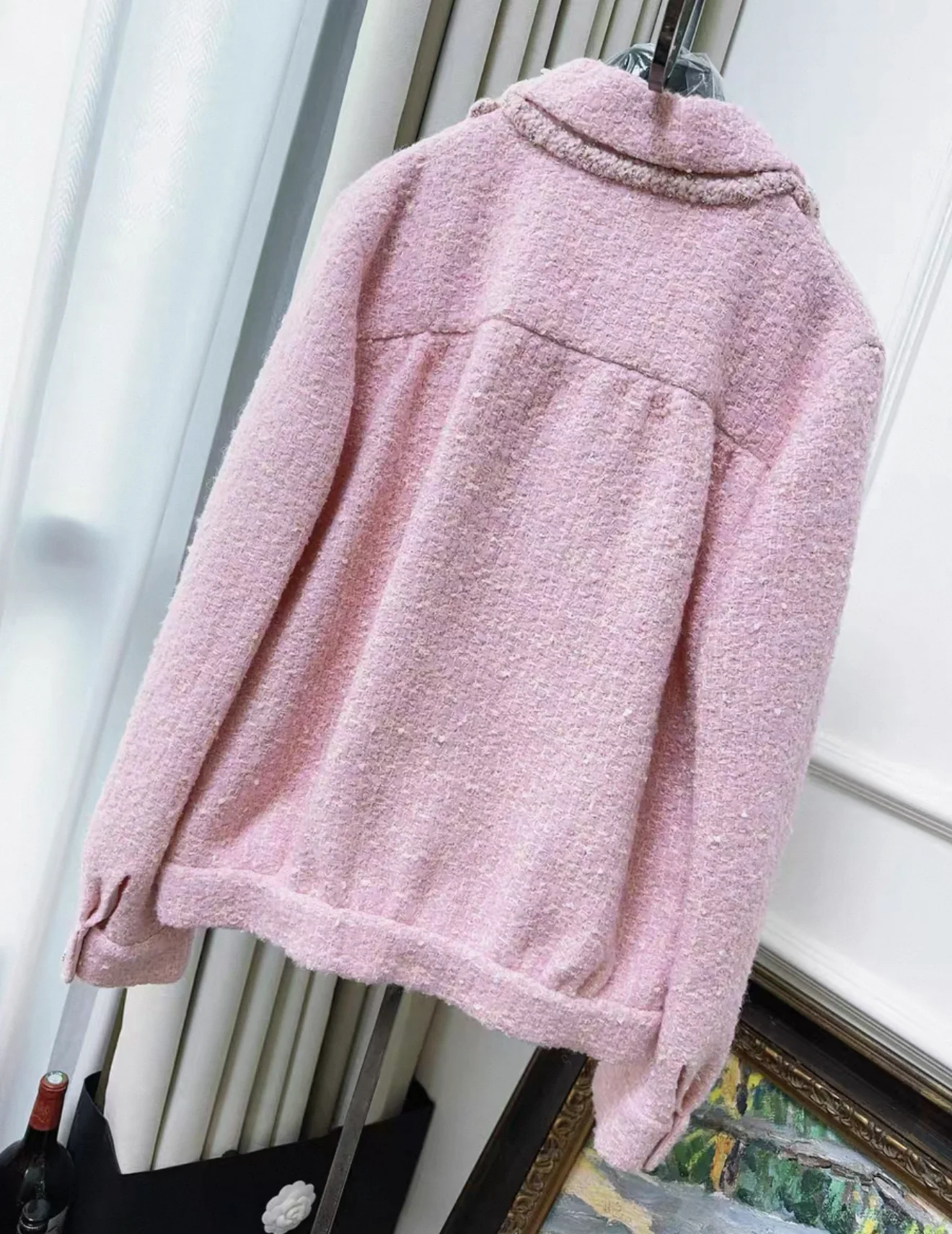 Chanel 23K fall/winter pink tweed jacket - Image 2