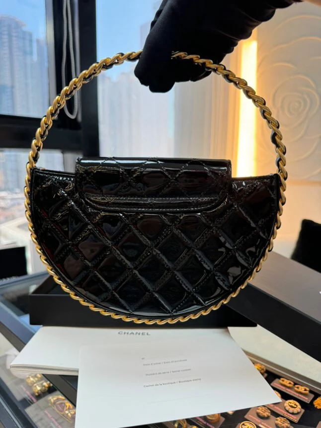 Chanel 23k patent leather hula hoop latest model - Image 13