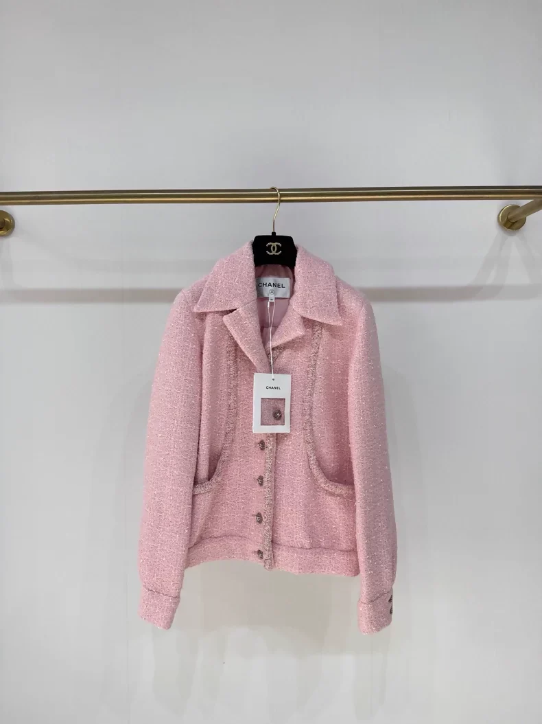 Chanel 23K pink tweed jacket