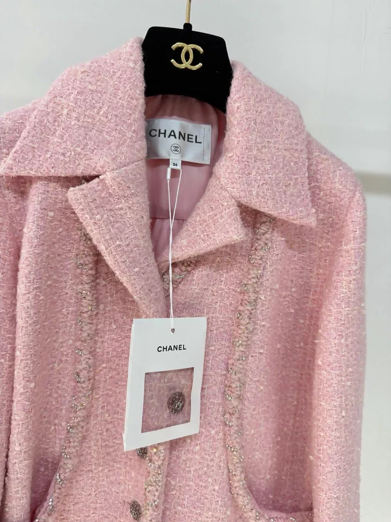 Chanel 23K pink tweed jacket - Image 2