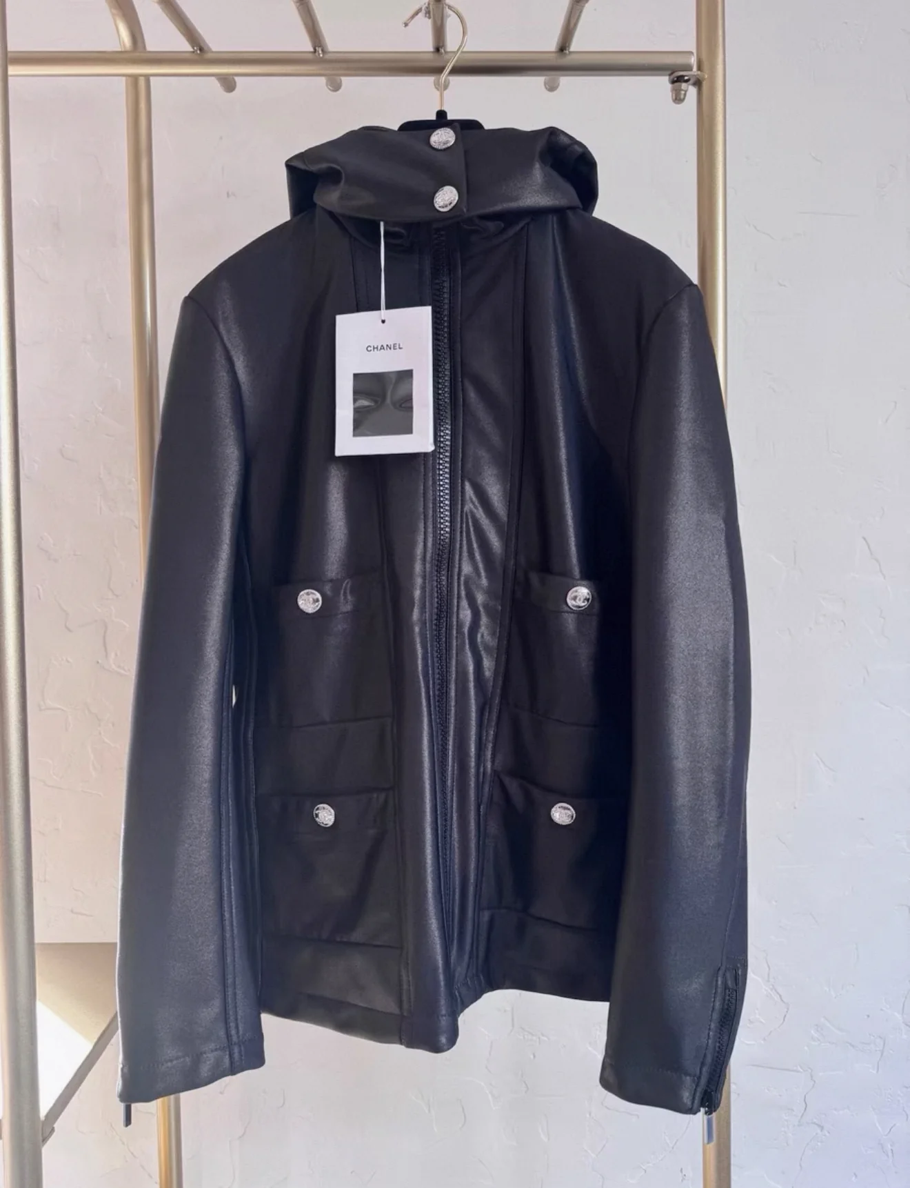 Chanel 23N Coco Neige Black Slim Fit Ski Suit Jacket size FR38